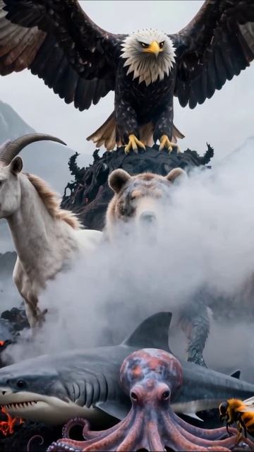 Мир дикой природы: удивительные существа #дикоживотные #природа #фантазия