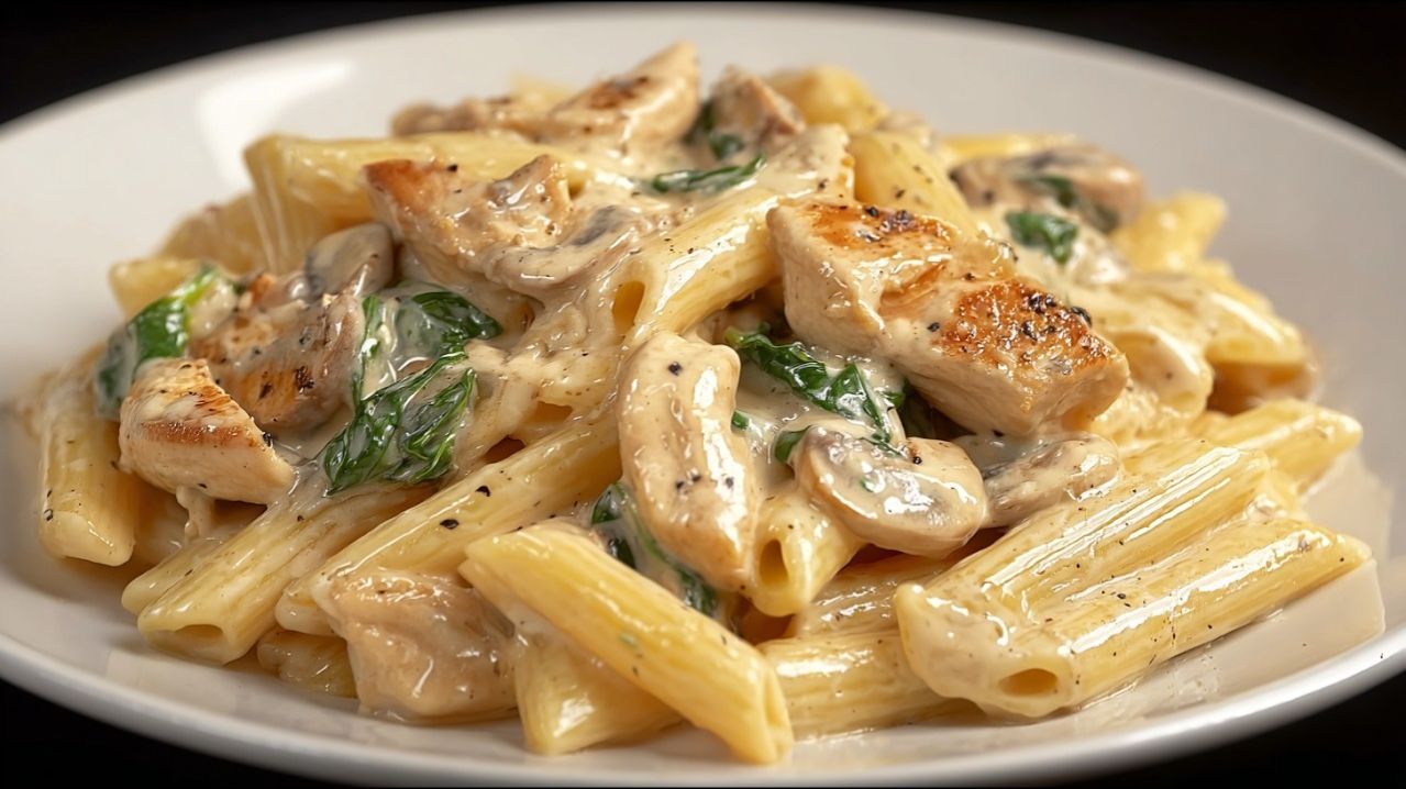 Нежная паста с курицей в густом сливочном соусе от 🍝🍗🧀