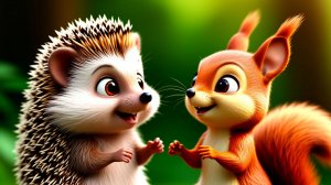 Ёжик и белочка