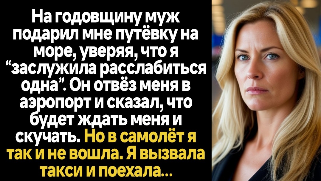 ИСТОРИИ ИЗ ЖИЗНИ/На годовщину муж подарил мне путёвку на море, уверяя, что я “заслужила расслабиться