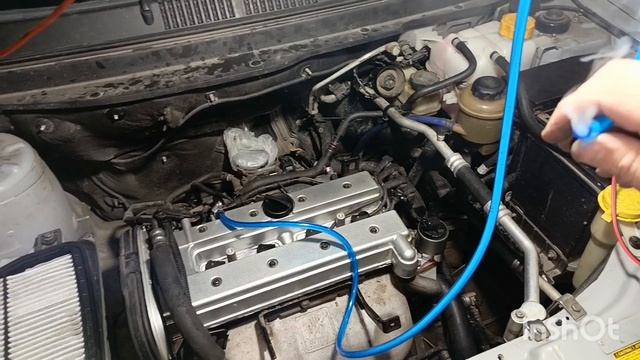 Проверка дымогенератором бензиновый двигатель 2,4 Шевроле Каптива С100 2008