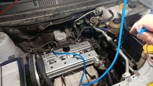 Проверка дымогенератором бензиновый двигатель 2,4 Шевроле Каптива С100 2008