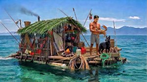 Я построил плот из мусора и поймал морепродукты во время отлива / Выживание с собакой (3-я серия)