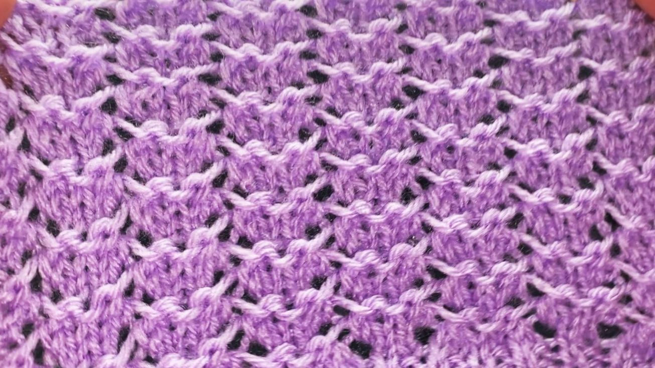 🧶ЛЕГЧАЙШИЙ АЖУРНЫЙ УЗОР СПИЦАМИ💜