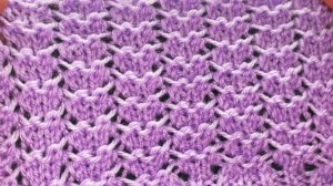 🧶ЛЕГЧАЙШИЙ АЖУРНЫЙ УЗОР СПИЦАМИ💜