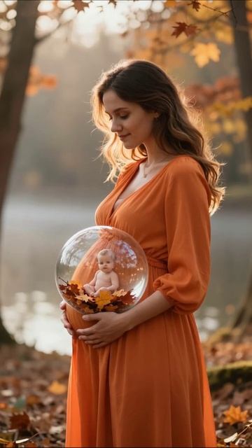Весеннее приношение: Нежность матери материнство осень фотография