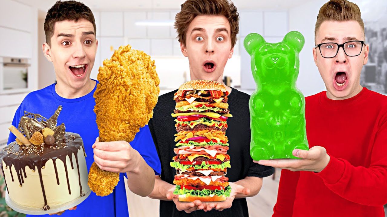 Съели 100 000 КАЛОРИИ за 24 ЧАСА Челлендж   А4