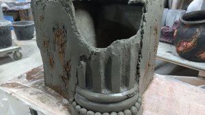 😊Необычное Бетонное Кашпо для Сада!😊