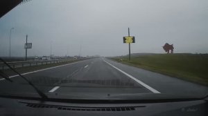 Зубр, статуя на Минке. Минск-Брест. Беларусь.