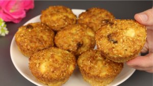 Полезные творожные кексы. Без сахара! Без муки!