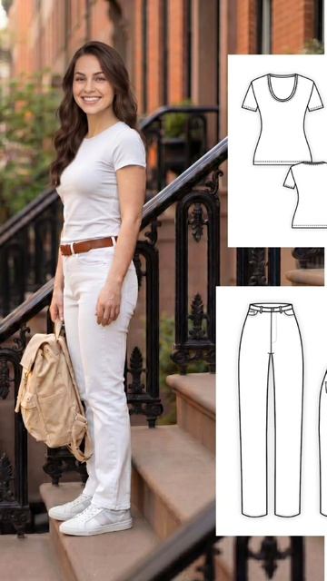 футболка и джинсы по своим меркам