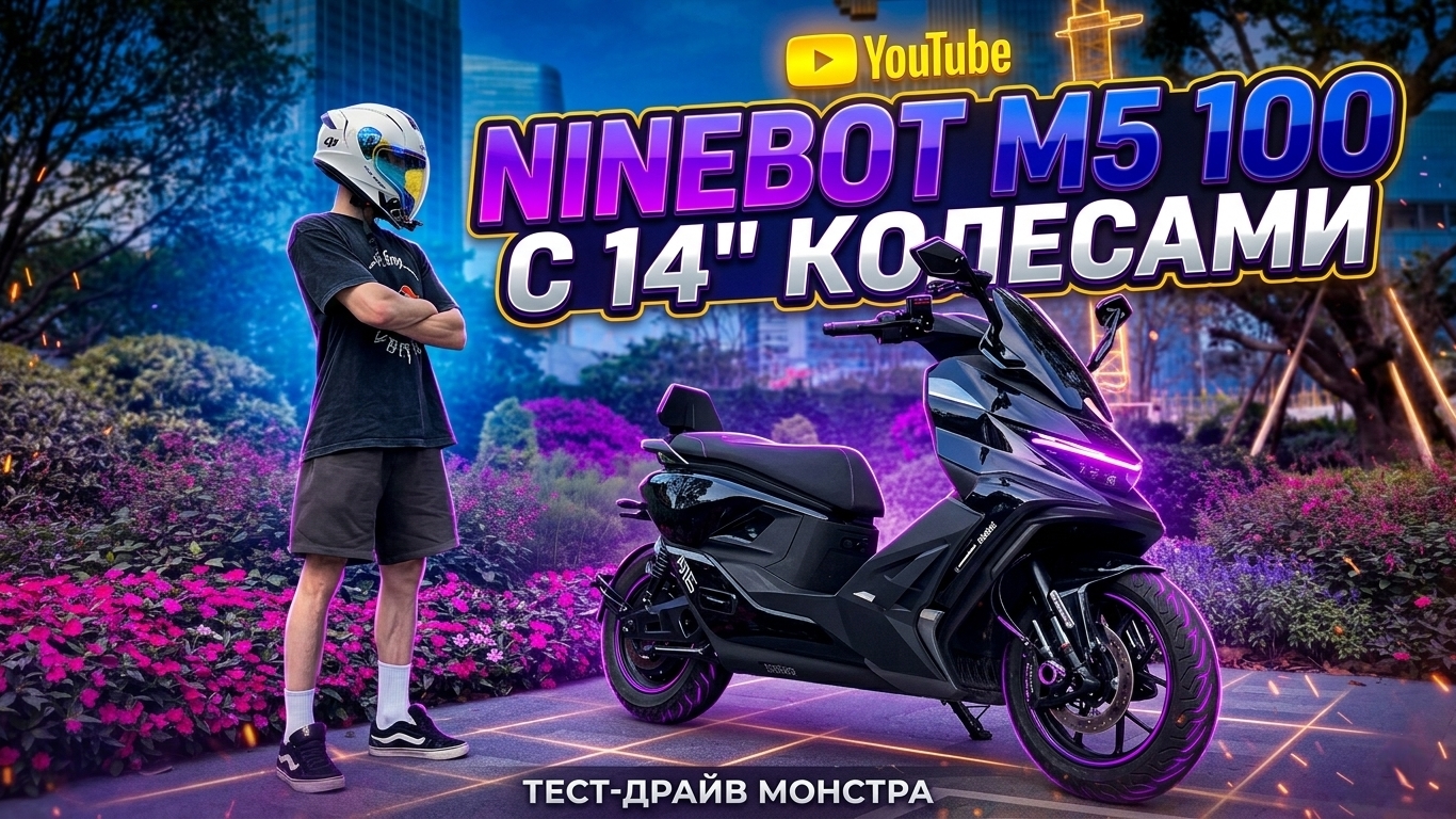 Ninebot M5 100, 14 дюймов, тюнинг электроскутера