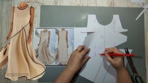 Моделирование. Платье, которое скрывает лишнее и делает силуэт красивее. Выкройка № 2037.