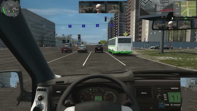 City Car Driving: Старый город на микроавтобусе