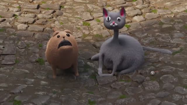 Приключение кота и пса в деревне