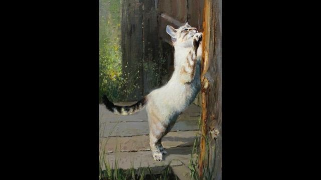 Картины с кошками под душевную песню