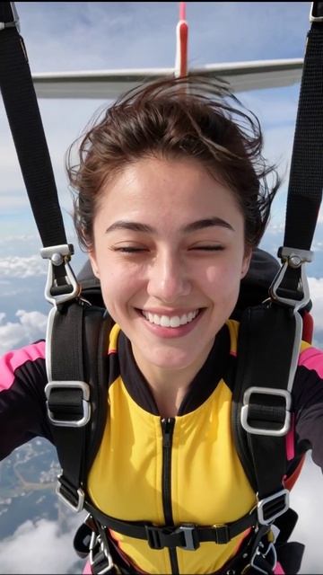 Прыжок с парашютом: незабываемые моменты #приключения #экстрим #парашютныйпрыжок