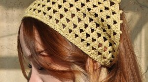 Летняя косынка крючком