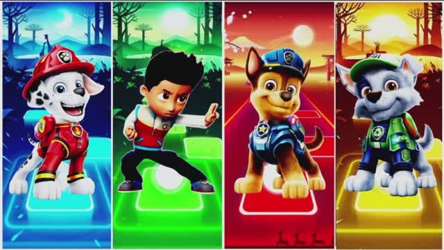 Щенячий Патруль в Тайлс Хоп: Маршал против Райдера, Чейза и Рокки