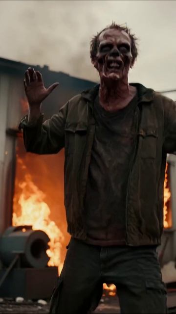 Ужас пробуждается: зомби в огне #зомби #ужасы #имижестокость