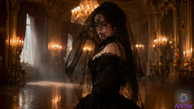 Горят огни в пустынном зале.