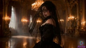 Горят огни в пустынном зале.