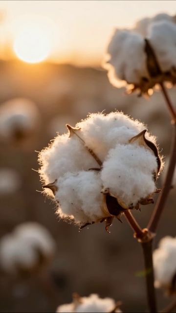 Цветение хлопка на закате #хлопок #природа #красота