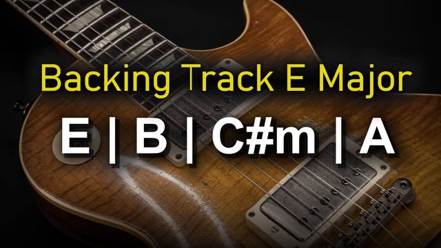 Rock Pop Backing Track E Major  70 BPM  Guitar Backing Track