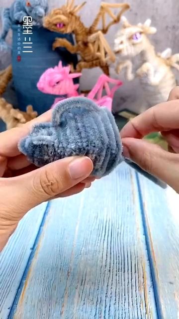 Голова дракона из синельной проволоки