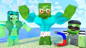 Жизнь Зоммы и ЗомБо " Мускулистый против вора". Майнкрафт Мультик