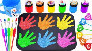 Как сделать радужные леденцы-сердечки и бассейн из слайма 6 цветов: нарезка ASMR