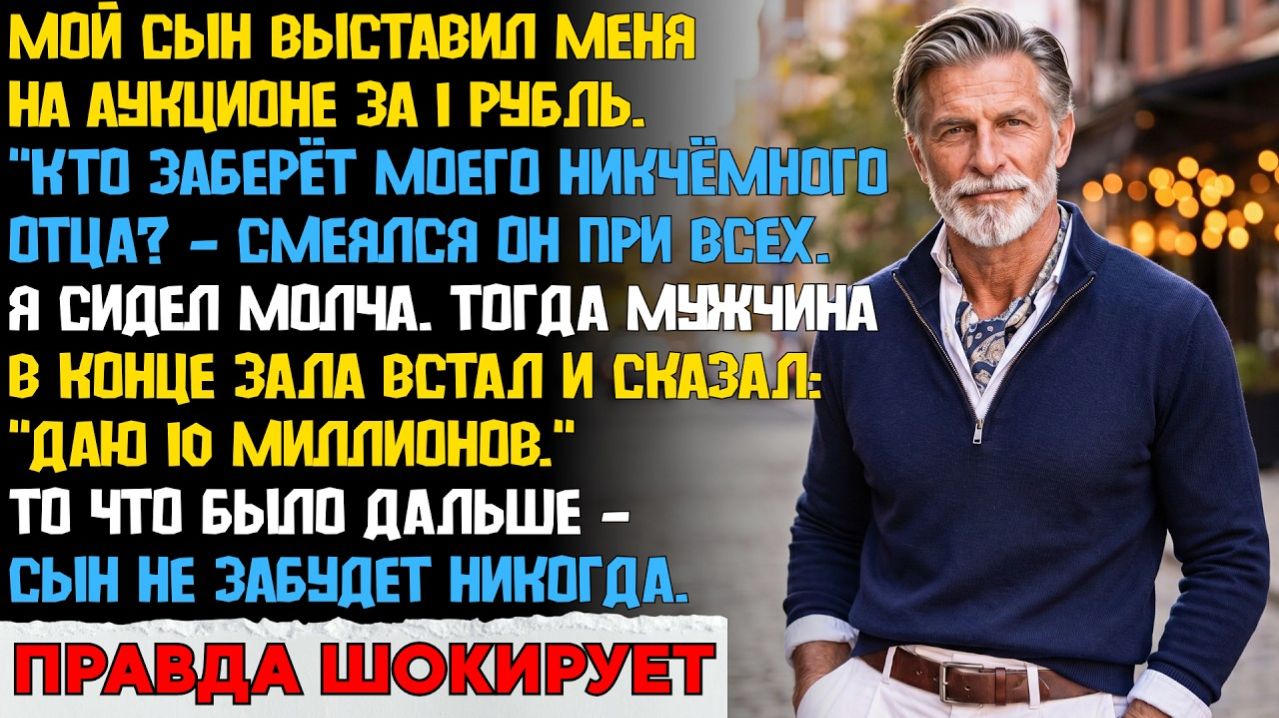 Сын ПРОДАЛ отца за 1 РУБЛЬ на аукционе... Через час он МОЛИЛ О ПРОЩЕНИИ! 😱💸
