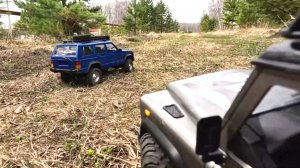 Покатушки на радиоуправляемых джипах по булыжникам и лесным дорогам
