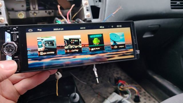 Установка автомагнитолы BOS MINI N639DP5 на Mitsubishi lancer 9 подключение проводов питания