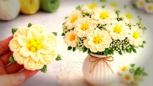 Красивый цветок крючком - Вязание крючком для начинающих