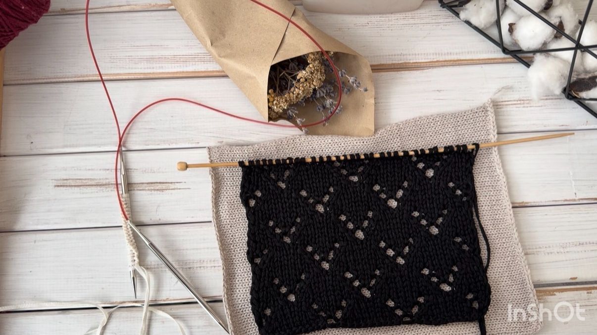 Ажурный узор спицами