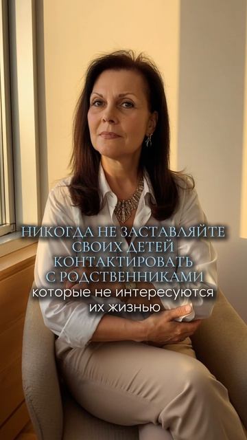 Никогда не заставляйте своих детей контактировать с родственниками,которые не интересуются их жизнью