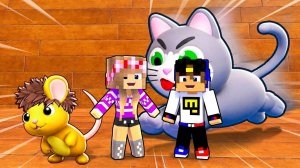 МОЙ ДРОН снял КОШКИ МЫШКИ в МАЙНКРАФТ НУБ И ПРО ЭВОЛЮЦИЯ ВИДЕО MINECRAFT Евгенбро