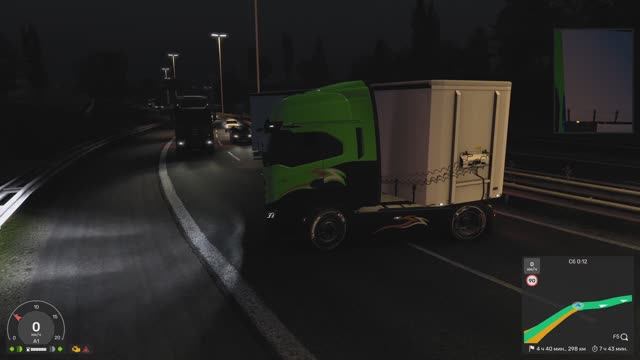 ETS2 Неудачная ночка рейс Амстердам NL-Лилль F