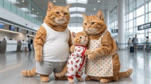 Папа—Кот возвращается Домой - Семья Рыжего Котенка воссоединяется