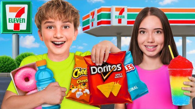 Питаемся только едой с заправок 24 часа!