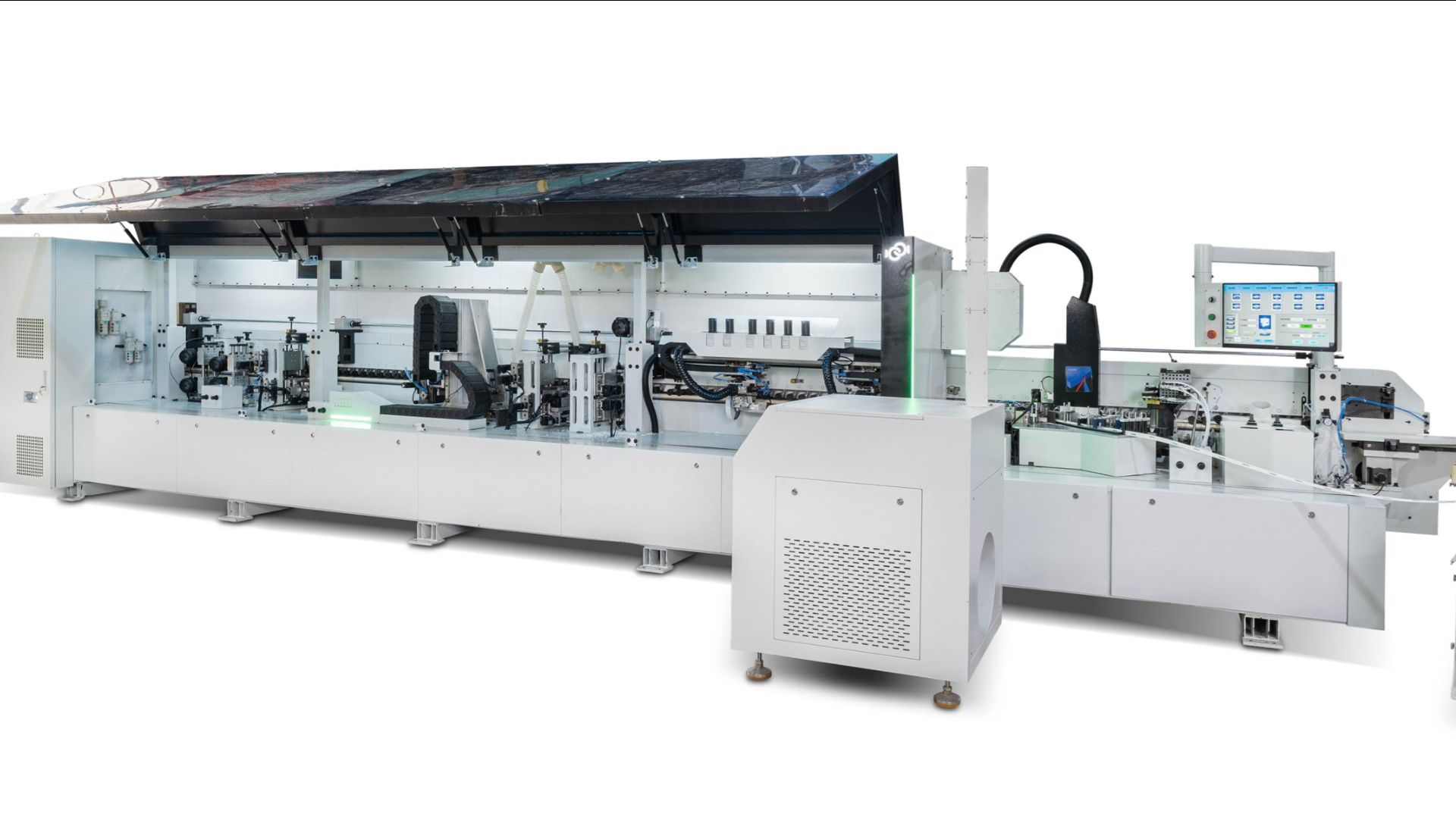 BD-V900 кромкооблицовочный станок полностью оснащенный сервоприводами ПУР-ЕВА-лазер