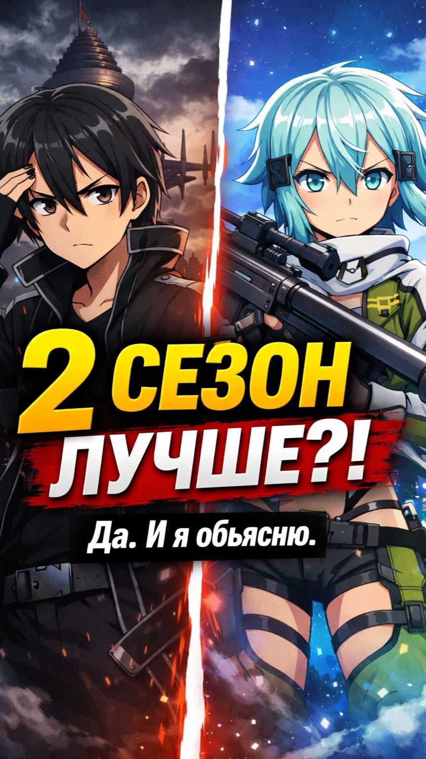 САО Второй сезон лучше #anime #аниме #обзор #обзораниме #сао #SOA #swordartonline #мастермечаонлайн
