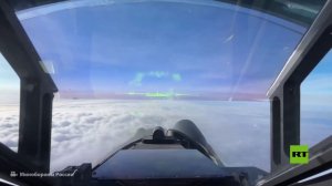 مشاهد لمقاتلة "سو-35 إس" الروسية في منطقة العملية العسكرية الخاصة