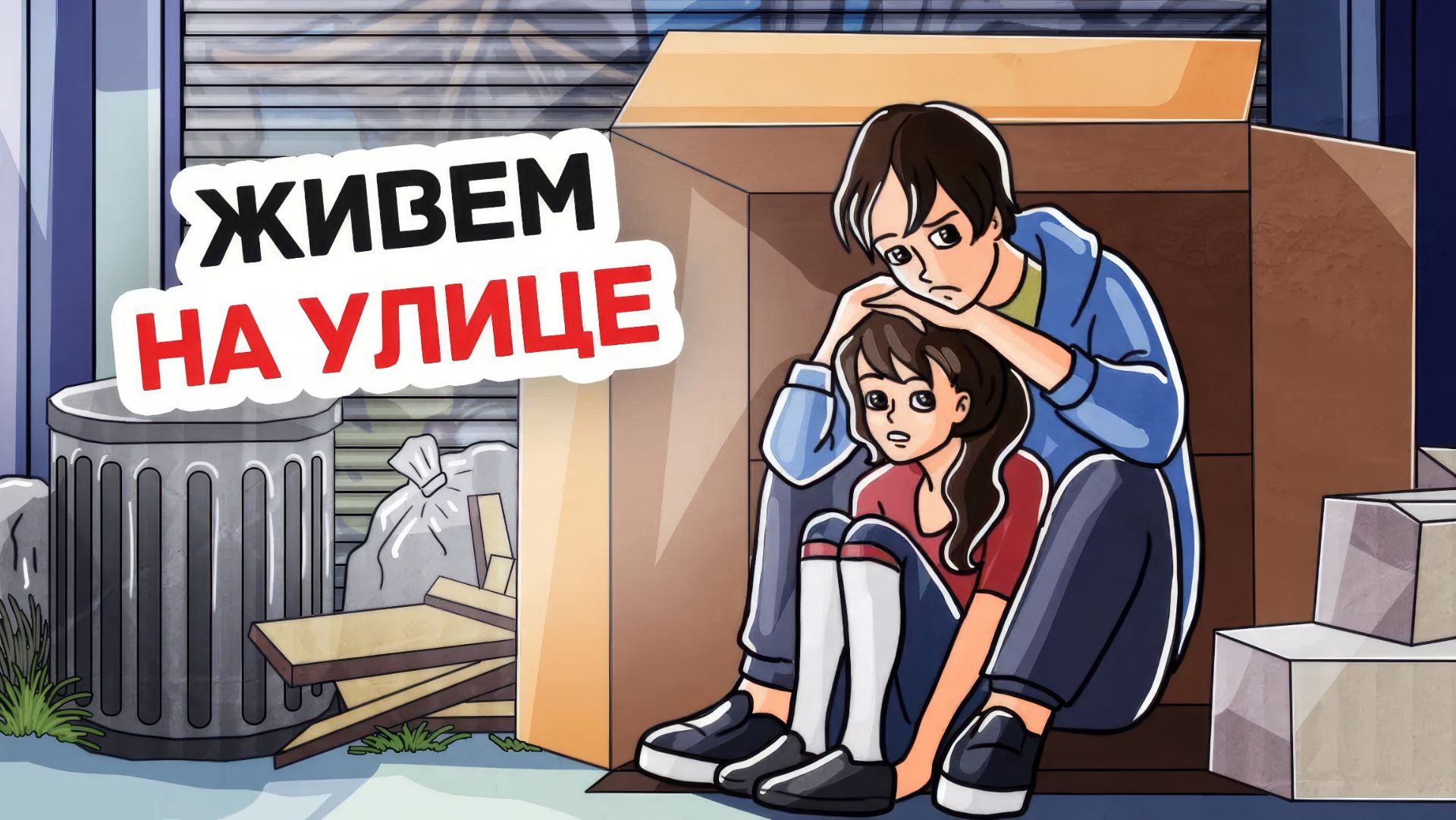 Мы с Сестрой Сбежали из Приюта и Теперь Живем в Коробке