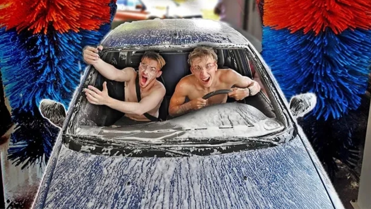 Влад А4. МОЙКА МАШИНЫ БЕЗ СТЕКОЛ!😲