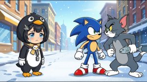 У Пингвина Гугугаги украли Рыбку… Соник спас Ее!💔⚡️｜ Истории Пингвина ГугуГаги