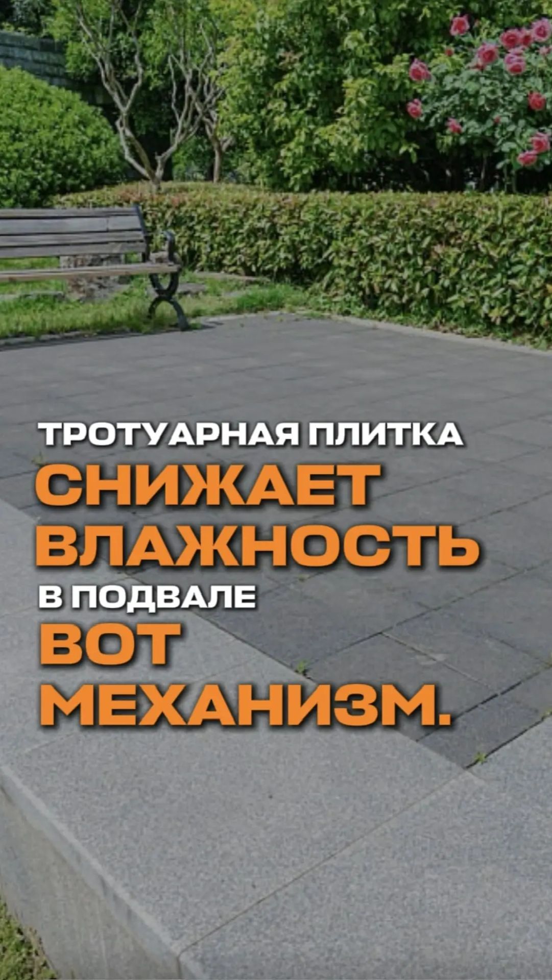 Тротуарная плитка снижает влажность в подвале. Вот механизм.