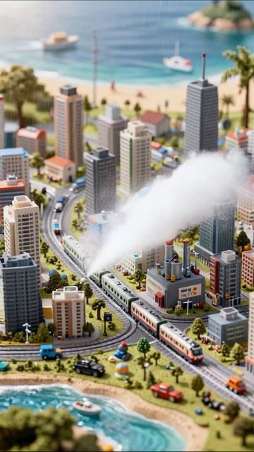 Мини-город: Жизнь и движение в микро-мире город модель создание