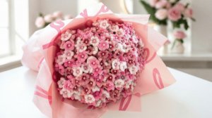 БУКЕТ ГОРТЕНЗИЙ ИЗ СИНЕЛЬНОЙ ПРОВОЛОКИ